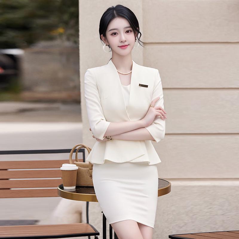 Teloramann Professional Women's Blazer Skirt Set