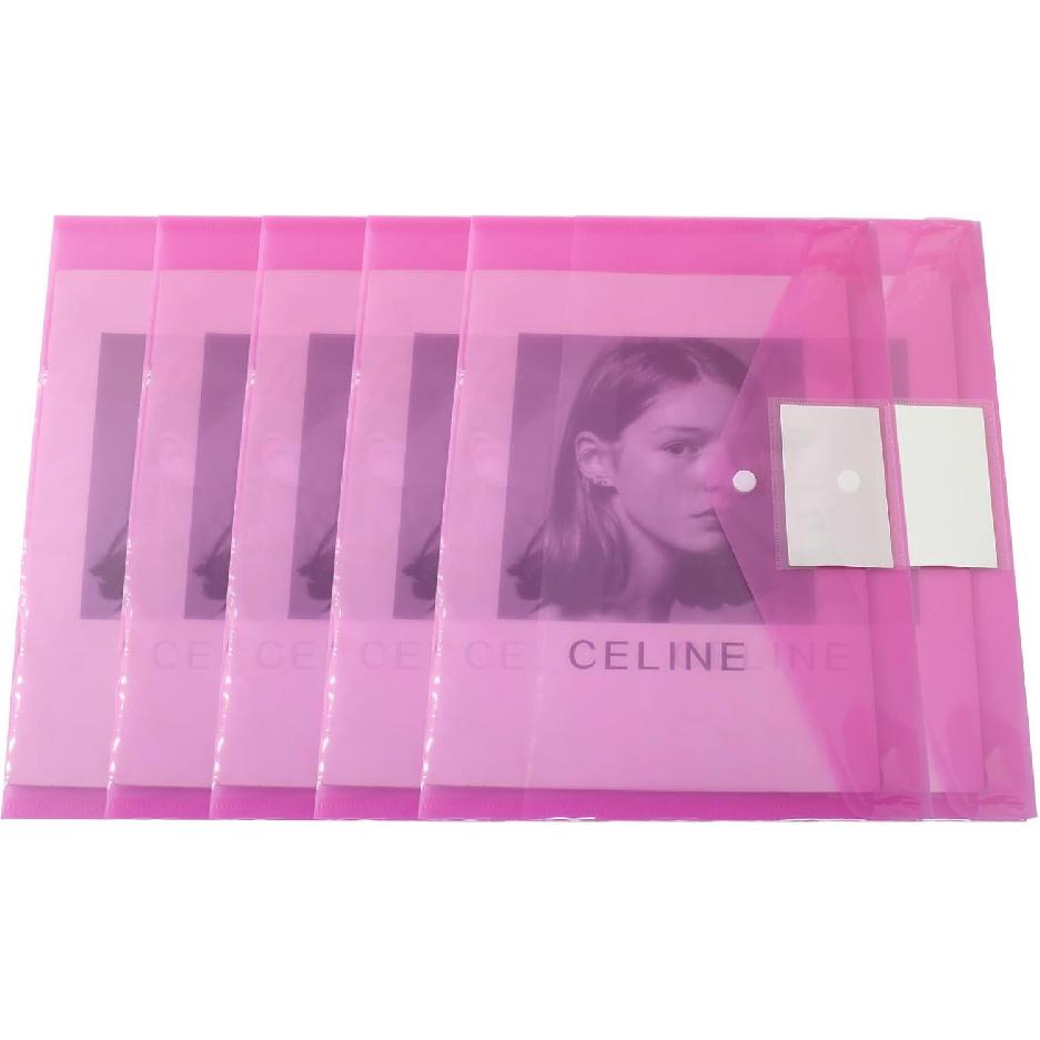 6 Pack Plastic Envelopes Poly Envelopes Folder, A4 Size File Folders for Document File Envelopes with Label Pocket(7 Colors)