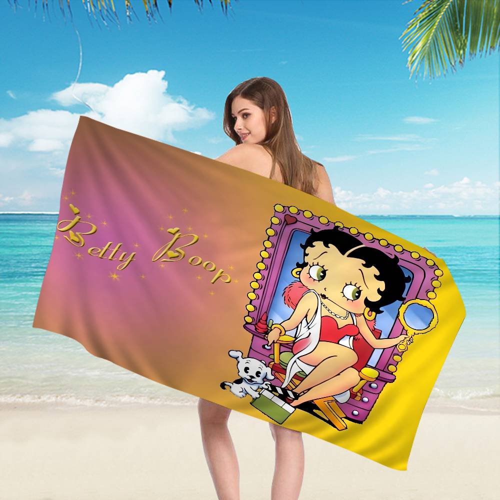 Anime B-Bettys B-Boops Big Microfiber Beach Towels Quick Dry Towel Sand Beach Towels Pool Towel for Travel Swim Pool Yoga