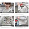 2025 Spring/Autumn Girls' Cartoon Print Hooded Coat - Stylish Korean Design for Medium & Large Kids