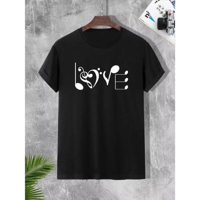 Musik Herren Lässige Trendige Grafikdruck Bequeme Rundhals Kurzarm T-Shirts, Sommer Oversized Lockere Tees Beste