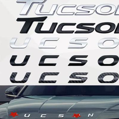 Araba Arka Amblem Rozet Etiketleri Ön Motor Kapağı Yazı Logosu Çıkartmaları TUCSON için