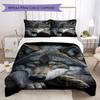 1PC Wolf Theme Bedding Quilt Set Quilt Cover Pillowcase Home Decoration Birthday Gift (1 * duvet cover + 2 * pillowcase, without core)A8