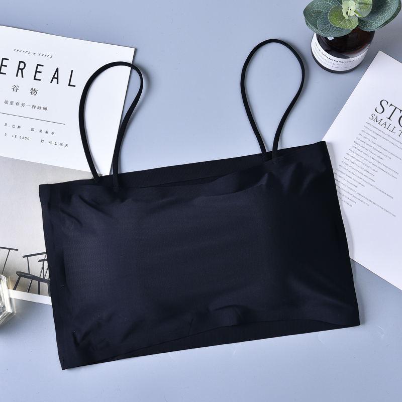 Koreanischer Stil Eis-Seide Camisole Bandeau-BH mit Polstern - Sommer Sportweste für Damen