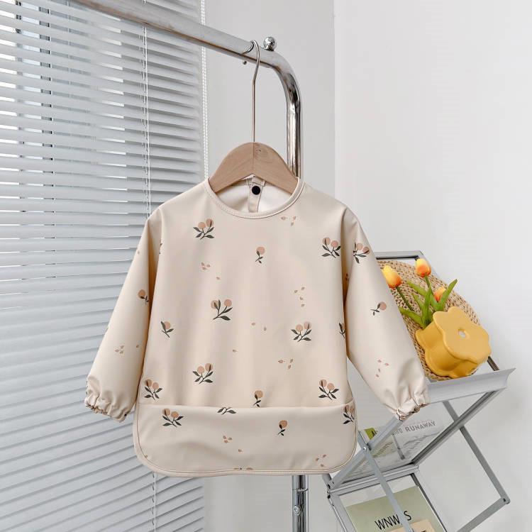 Reversible Waterproof Baby Smock & Bib - Denmark Painting Apron & Food Catcher Coverall