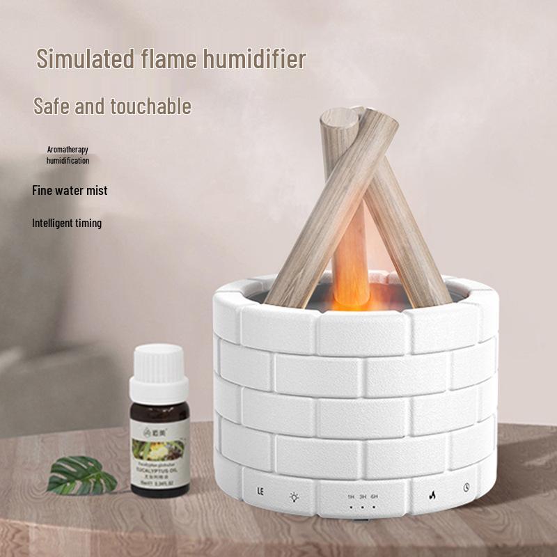 Bonfire Flame Aroma Diffuser: Creative Atmosphere Light & Humidifier for Home or Office