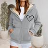 Women's Fashion Casual Sweatshirt Loose Zipper Cardigan Long Sleeve Hooded Jacket