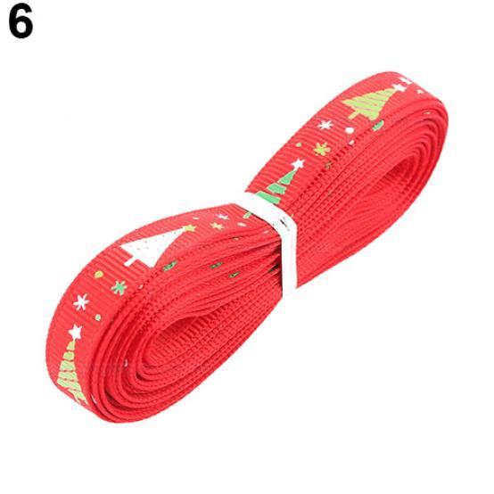 5 Meter 10mm Julgran Snöflinga Mönster Förpackningsband Juldekor