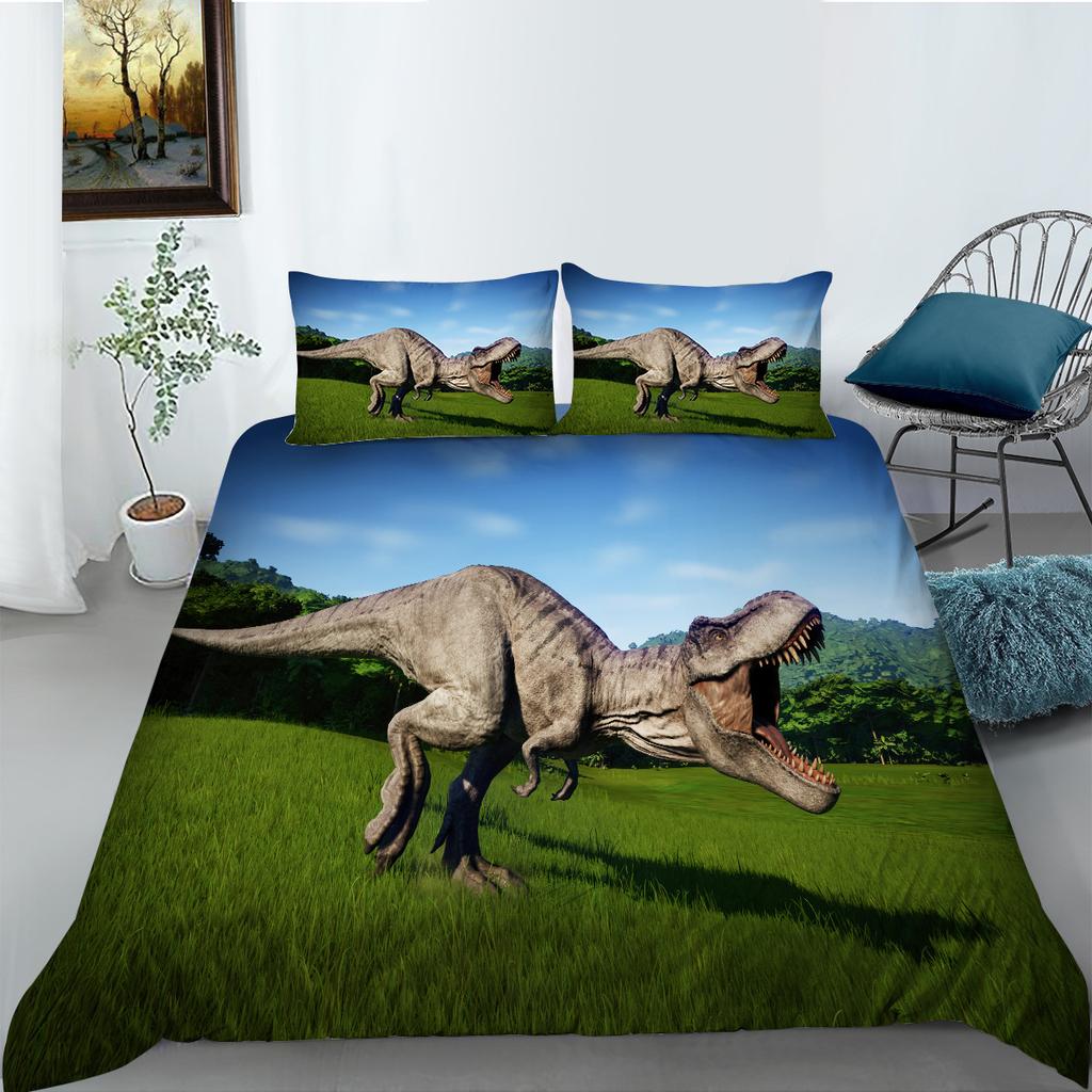 Dinosaur 3D Digital Printed Bedding Two-Piece Set Polyester