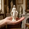 Plastic Mini Virgin Mary Figurine Minimalist Catholic Prayer Figurine  Bedroom