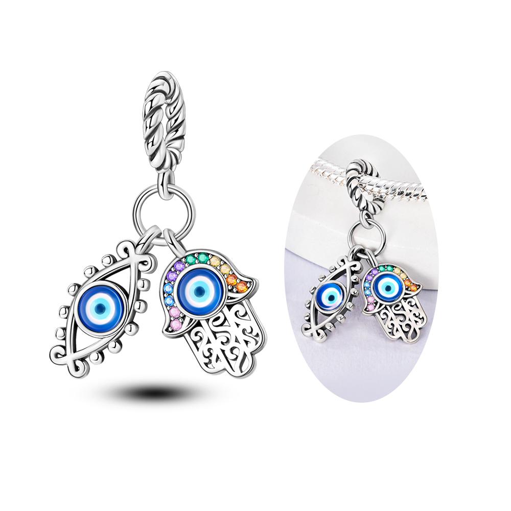 Colorful Series Charms Copper Palm Note Infinite Love Beads Fit Original Bracelet Diy Pendants Making Jewelry Gift For Woman