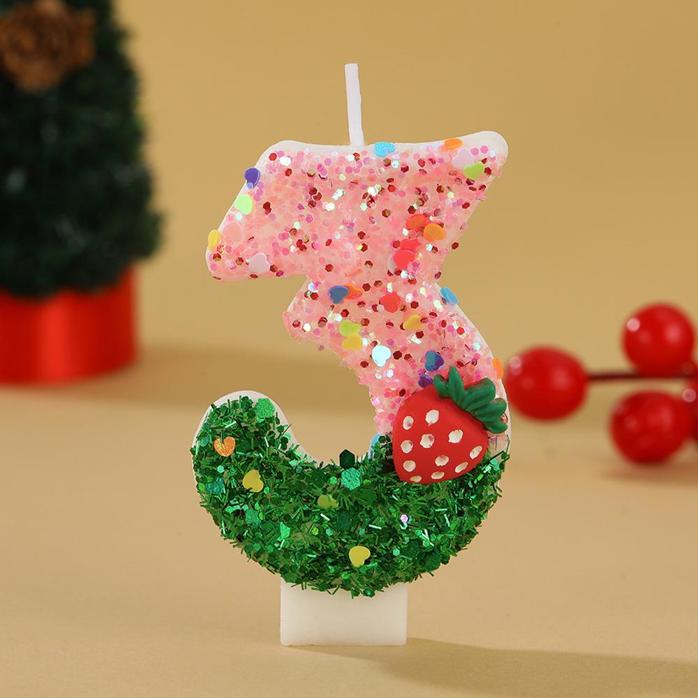

Charming Strawberry-Shaped Birthday Cake Candles for Creative Party Decor Number 3