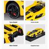 1/32 Metal Die Cast Dodge SRT Tomahawk Track Edition Car Model Simulation Sound Light Children's Toy Ornaments Halloween Gift