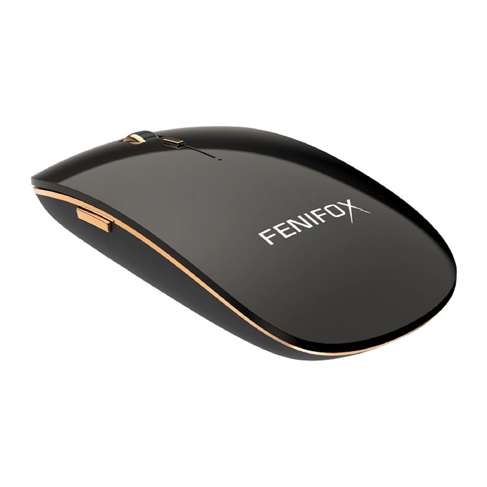 

Bluetooth FENIFOX Wireless Mouse Wireless Quiet Small Thin Portable Ergonomic No Sound Optical Mouse for Laptop Computer PC Mac Black Black Mouse, -