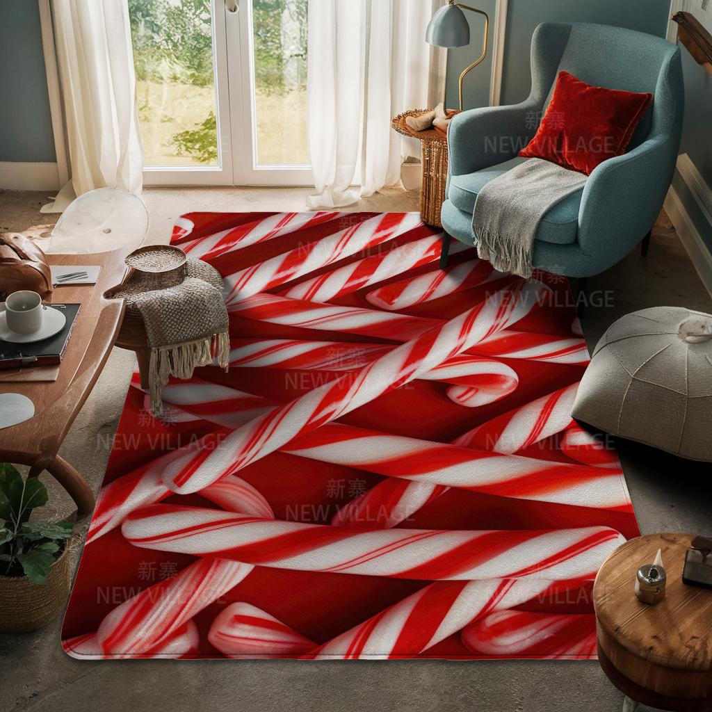 House Entrance Carpet Home Door Mat Living Room Bath Foot Bathroom Non-slip Water Absorption Rugs Bath Merry Christmas Winter