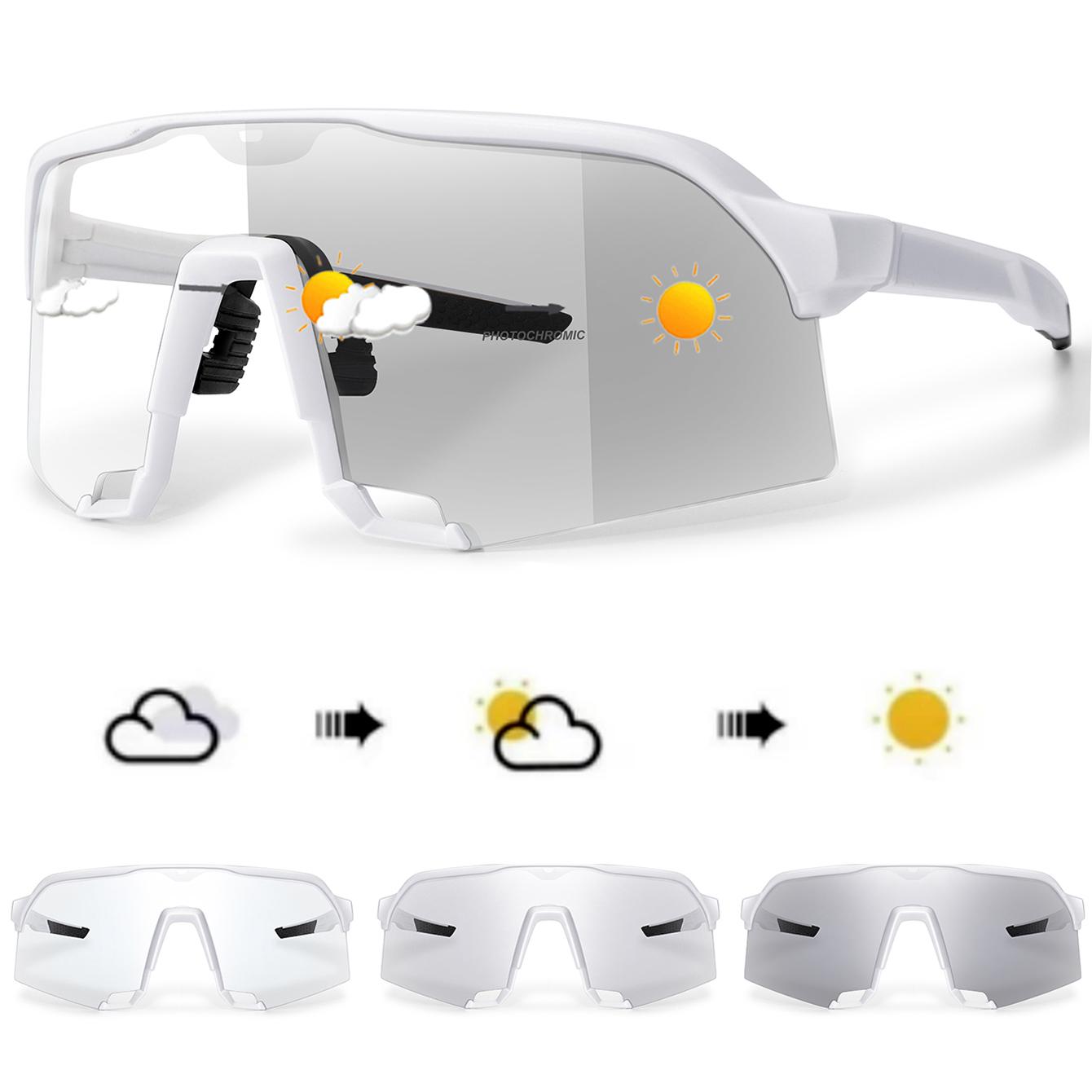 

Trendy Photochromic Sunglasses Men Women Oversize Shades For Outdoor Mtb Bicycle Cycling Runnging Eyewear Windproof Goggles