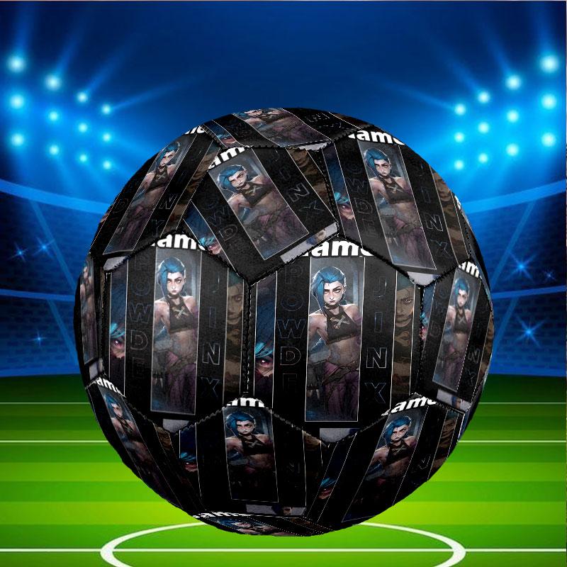 Custom Name Personalized Jinx Print Size 5 Soccer Ball Training & Match Football, for Team, Kicking, Gift for Football Enthusiasts