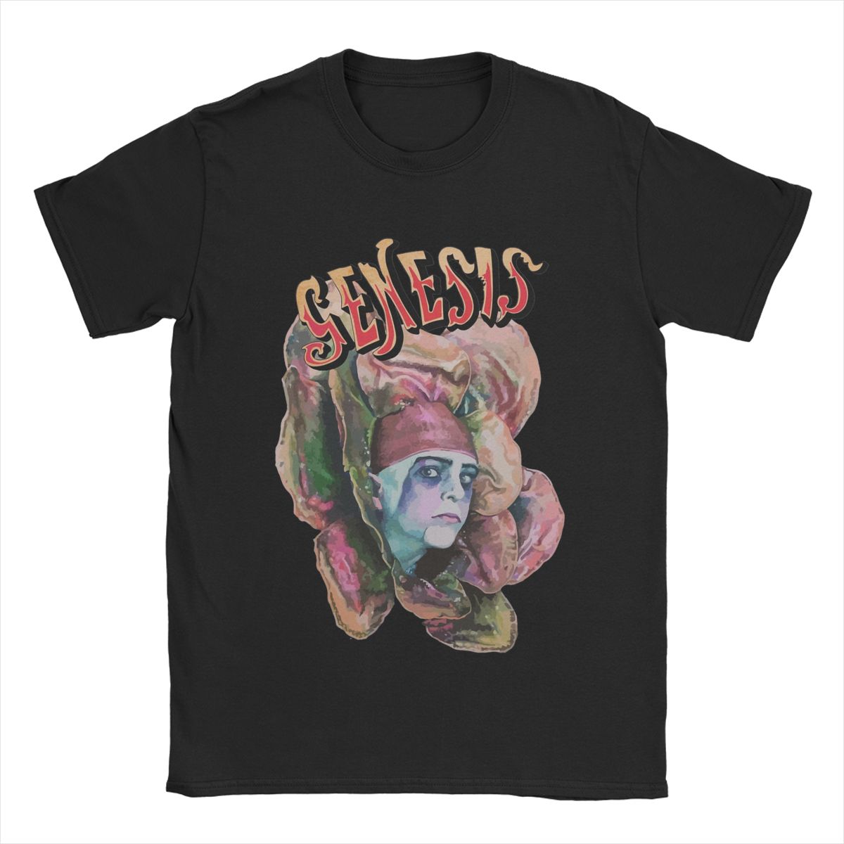 

Genesis Supper s Ready Gabriel T Shirts for Men Cotton Casual T-Shirt Round Collar Tee Shirt Short Sleeve Clothing Plus Size M