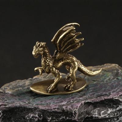 Massives Messing Warcraft Pterosaurier Drache Kleine Statue Desktop Ornament Mythische Bestie Figuren Retro Heim Feng Shui Dekoration