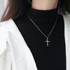 Rose Cross Design Pendant Gothic Man's Necklace For Women Street Party Jewelry Charms Female Gifts