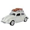 1/32 Volkswagen Beetle Alloy Die-cast Car Model Sound and Light Bring Back Pull Function Vehicle with Base Ornament Children's Gift