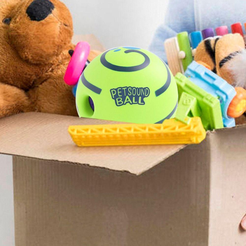 Durable Dog Toy Ball Interactive Fun Sounds Chew-Resistant Toy Bite-resistant Wear-resistant Squeaky Dog Toy Outdoor Play