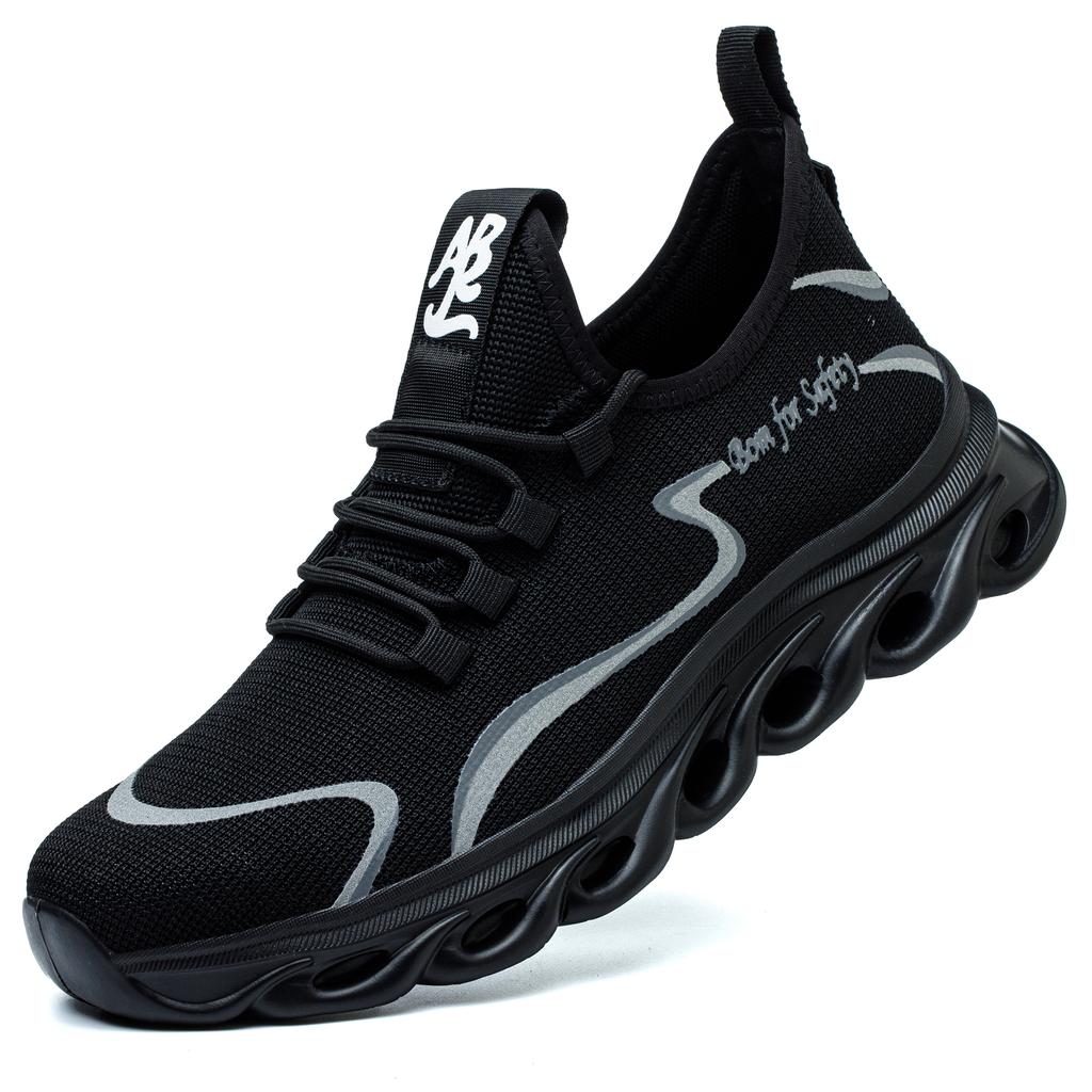 Men'S Indestructible Work Boots Safety Shoes Steel Toe Sneakers Anti-Smash Anti-Puncture Sole For Metalworking & Construction