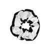 Chanel 26P Collezione Preview Primavera Estate Logo a Lettere del Brand Design Elastico per Capelli in Seta Accessori Donna Bianco Sporco Nero AAB845-B23692-U8183