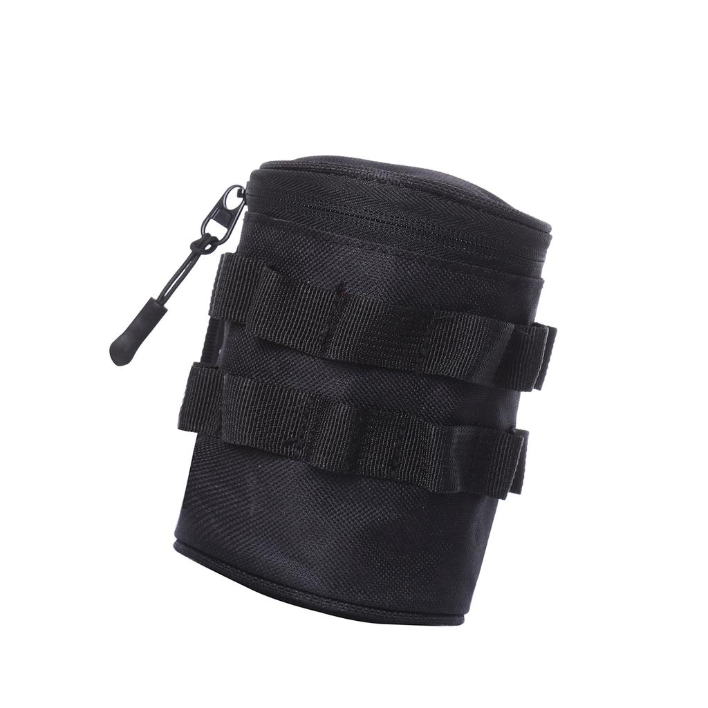 Outdoor Travel Water Bottle Storage Bag Holder Hiking Camping Portable Water Cup Carrier Black S