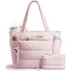 Women's quilted handbag multi-compartment tote bag Large capacity travel luggage bag