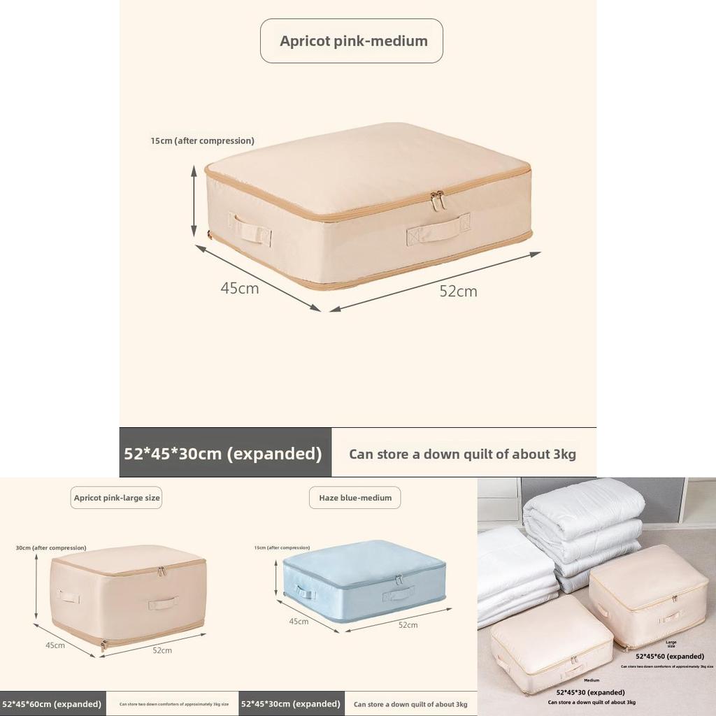 Cotton Satin Duvet Storage Bag Large Collapsible Organizer For Bedroom And Travel Use