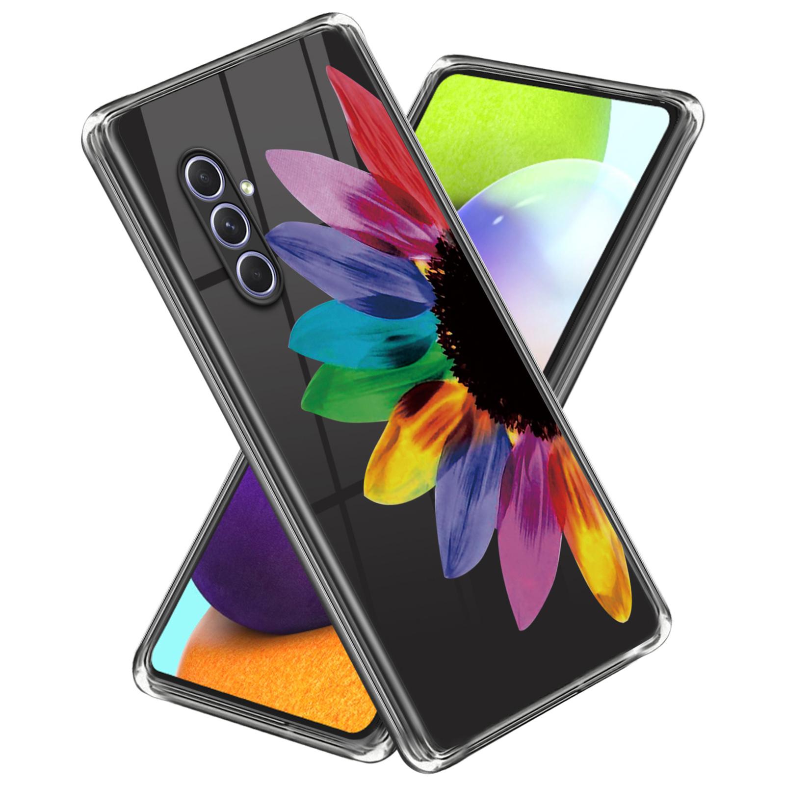 

Для Samsung Galaxy A54 5G чехол для телефона с рисунком IMD мягкий чехол TPU Colorful Flower