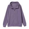 Women's Plus Size Hooded Sweatshirt - Spring/Autumn Medium-Aged Mother Loose Zipper Top with Velvet Lining