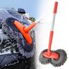 Car Wash Mop Brush Retractable Car Detailing Mop Rotating Long Handle Car Cleaning Brush Chenille Car Wash Mop For Boat RV Truck