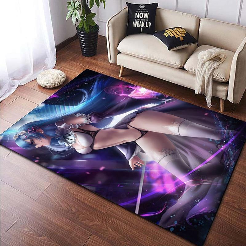 Sexy Anime Girl Carpet Party Bikini Beach Mat Decor Floor Mat Anime Rug Door Mat Game Room Yoga Mat Picnic Yoga Play Mat
