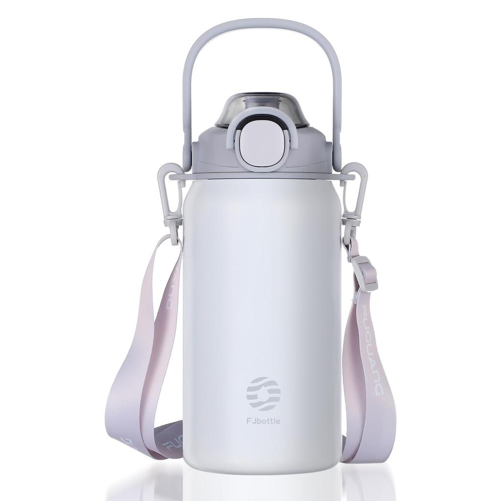 FJbottle Liter Vacuum Insulated Water Bottle with Direct Sports Jug Sports Sports Drink Large Portable Wide Easy to Stainless Steel Bottle with