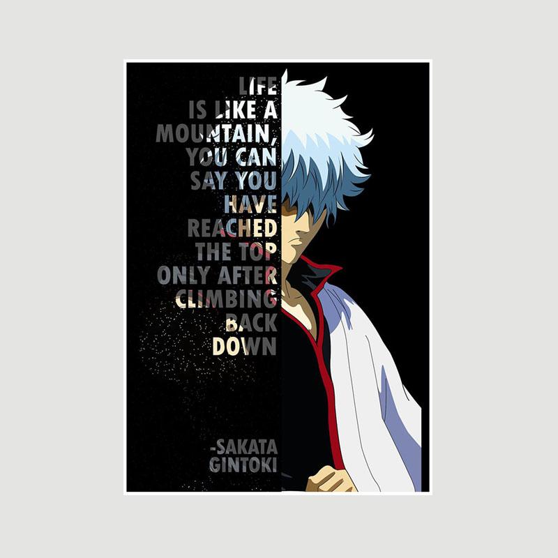 Vintage Inspirational Quote Poster Anime Finger Luffy Deku Posters White Paper Text Art Pictures Home Decor Bar Decoration Painting Interior Mural