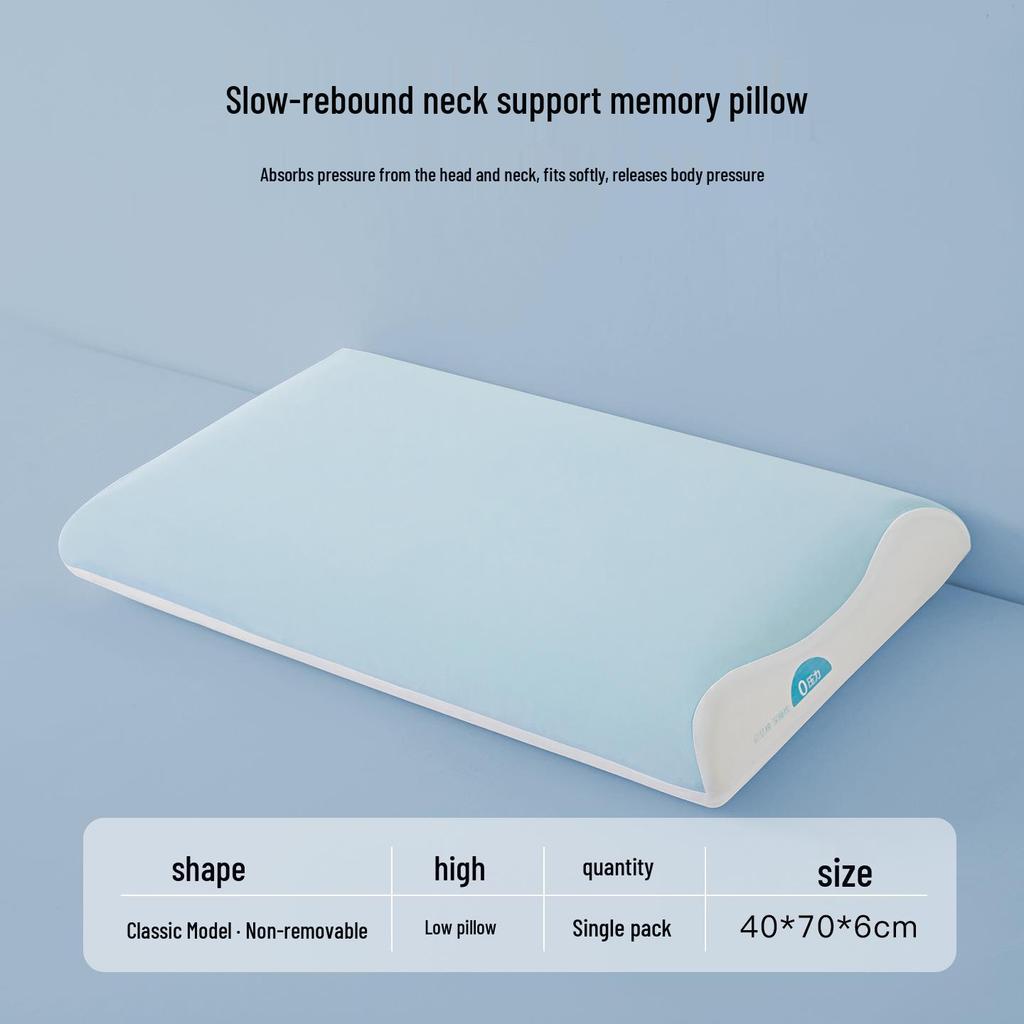 Memory Foam Neck Support Pillow for Deep Sleep - Ideal for Students, Side Sleepers, Adults, and Babies