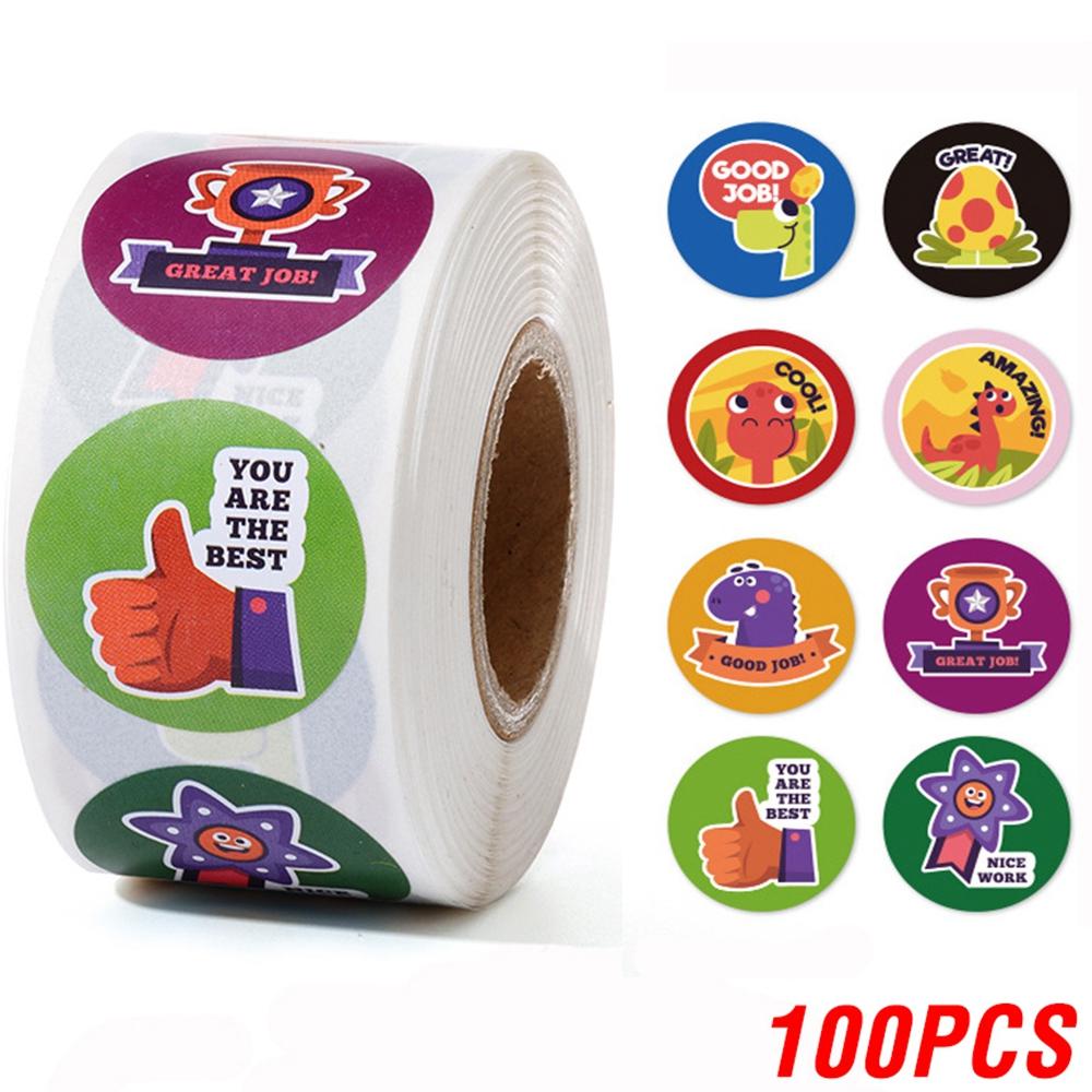 100-500Pcs Teacher Reward Sticker Fun Motivation Animal Sticker For School Teacher Student Stationery Stickers