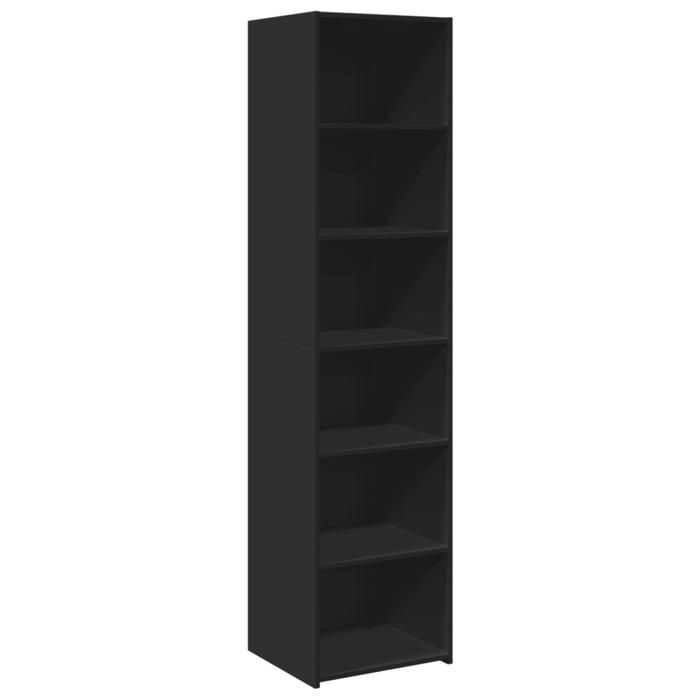VidaXL Highboard Black 45x41x185 Cm Engineered Wood, Sideboard, Storage Cabinet, High Cabinet, Cabinet, Cupboard 3281674