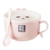 Stainless Steel Double-layer Ramen Noodles Bowl Anti-scalding Instant Noodle Bowl Cute Bunny With Lid And Spoon Tableware