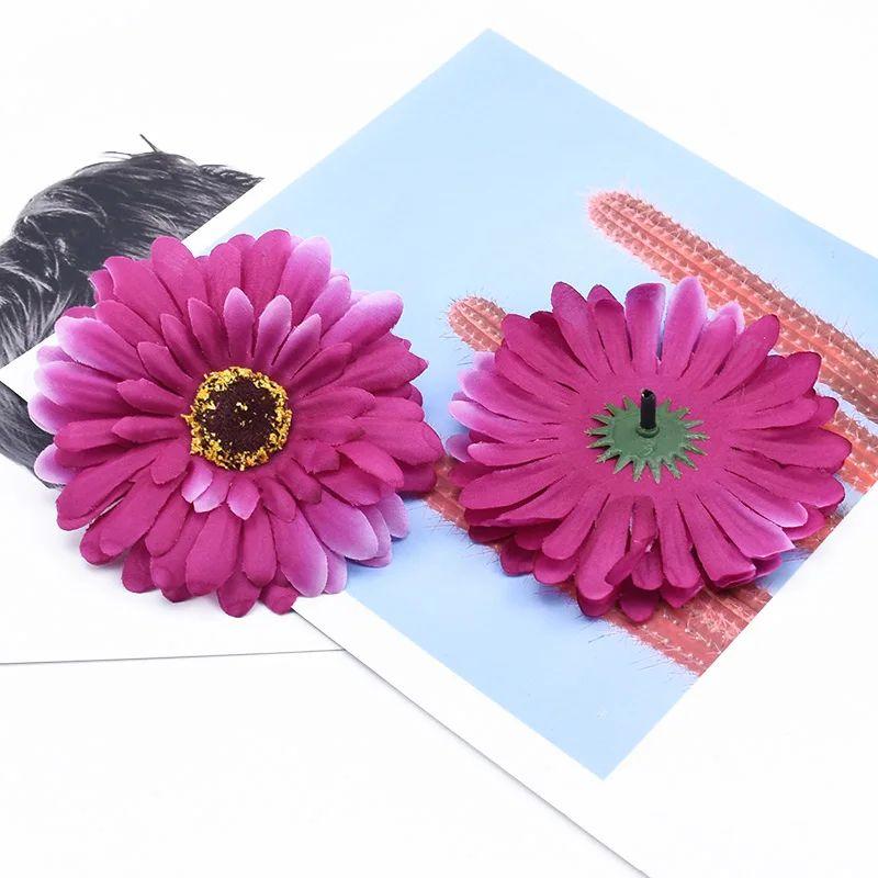 10/50 Pcs Fake Gerbera Scrapbooking Christmas Decorations for Home Accessories Wedding Decorative Flowers Wall Artificial DIY