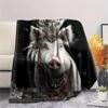 1PC Adorned Wild Sovereign Print FlAannel Blanket, High quality Comfortable for All Seasons, Home Decor, Warmth and Comfort