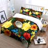 Tropical Fruits Floral Pattern Bedding Set For Kids Luxury Gift 3Pcs Digital Print Comforter Set Soft Comfortable Breathable