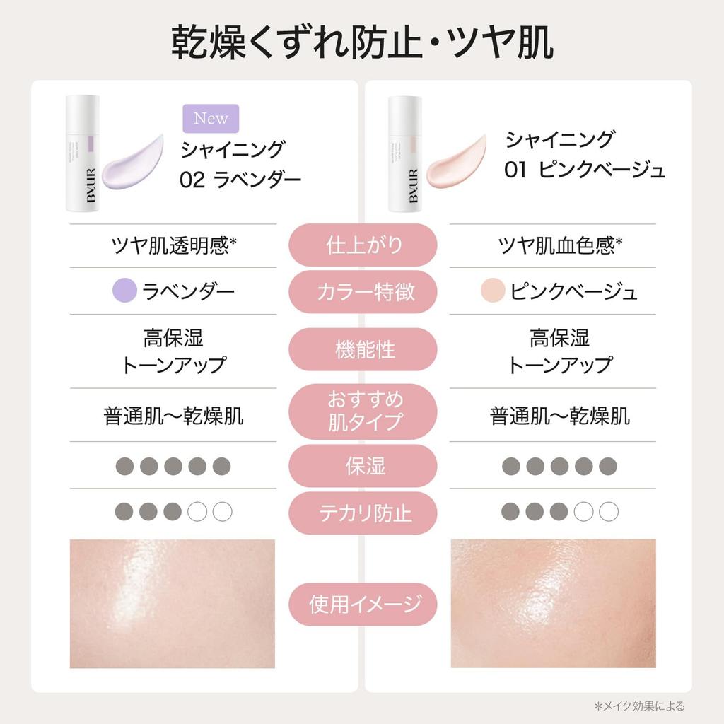 ByUR Make-up Base Koreanische Kosmetik Tone-Up Creme Serum Fit Strahlend Lavendel Leuchtende Haut Transparente Haut Porenabdeckung SPF50+ PA++++