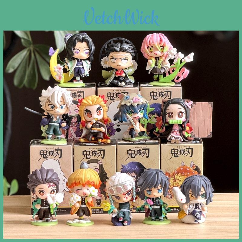 Demon Slayer Birth Flower Series Pvc Figurines With Collectible Display For Fans And Giftgiving