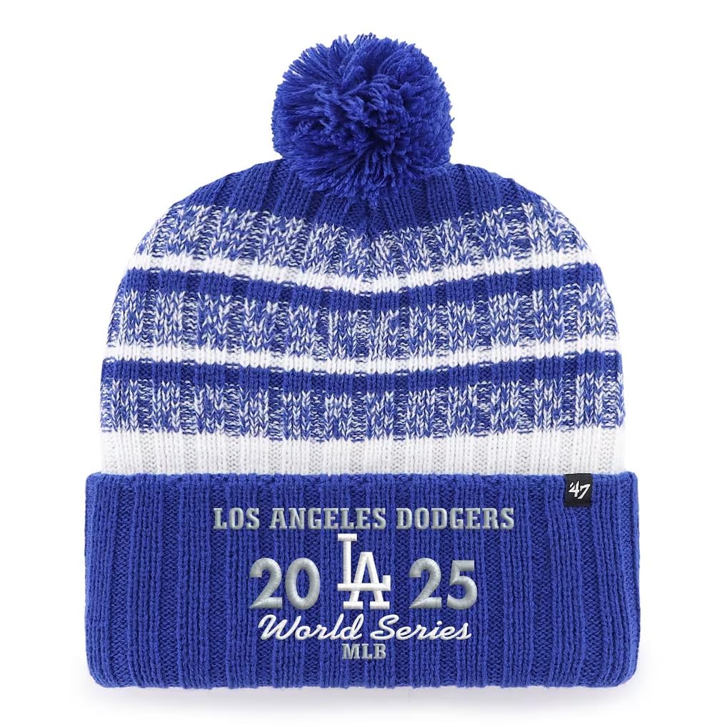 

[MLB] Los Angeles Dodgers 2025 World Series Commemorative Collection, Knit Cap, Blue, Official Team Apparel