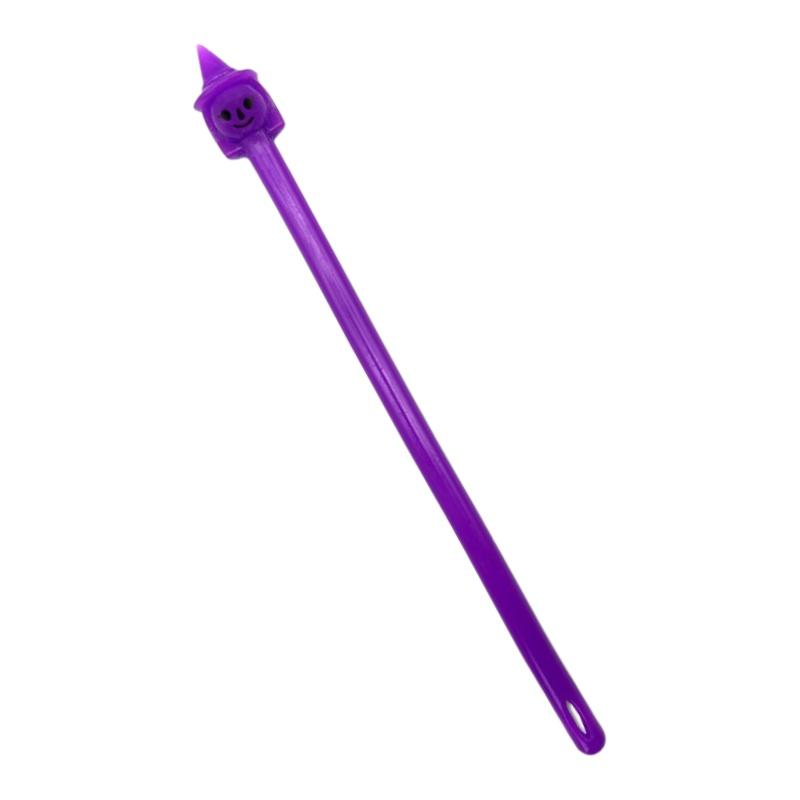 Kua Jing Halloween Wacky Tpr Soft Rubber Stress Relief Noodle Hand Bracelet Elastic Rope Toy Pumpkin Head 10.5g