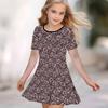 Girls 3D Print Dresses Kids Girl Party Short Sleeve Princess Dress Tank 3D Cute Cartoon Print Dress