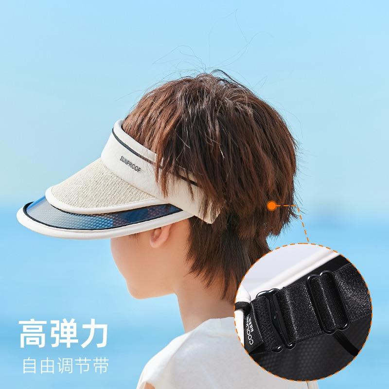 Children's sun hat boys summer big brim empty top sun hat girls camping outdoor vacation sun hat